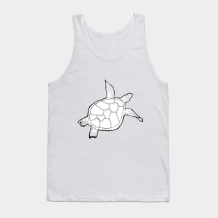 Beautiful swimming turtle Tank Top